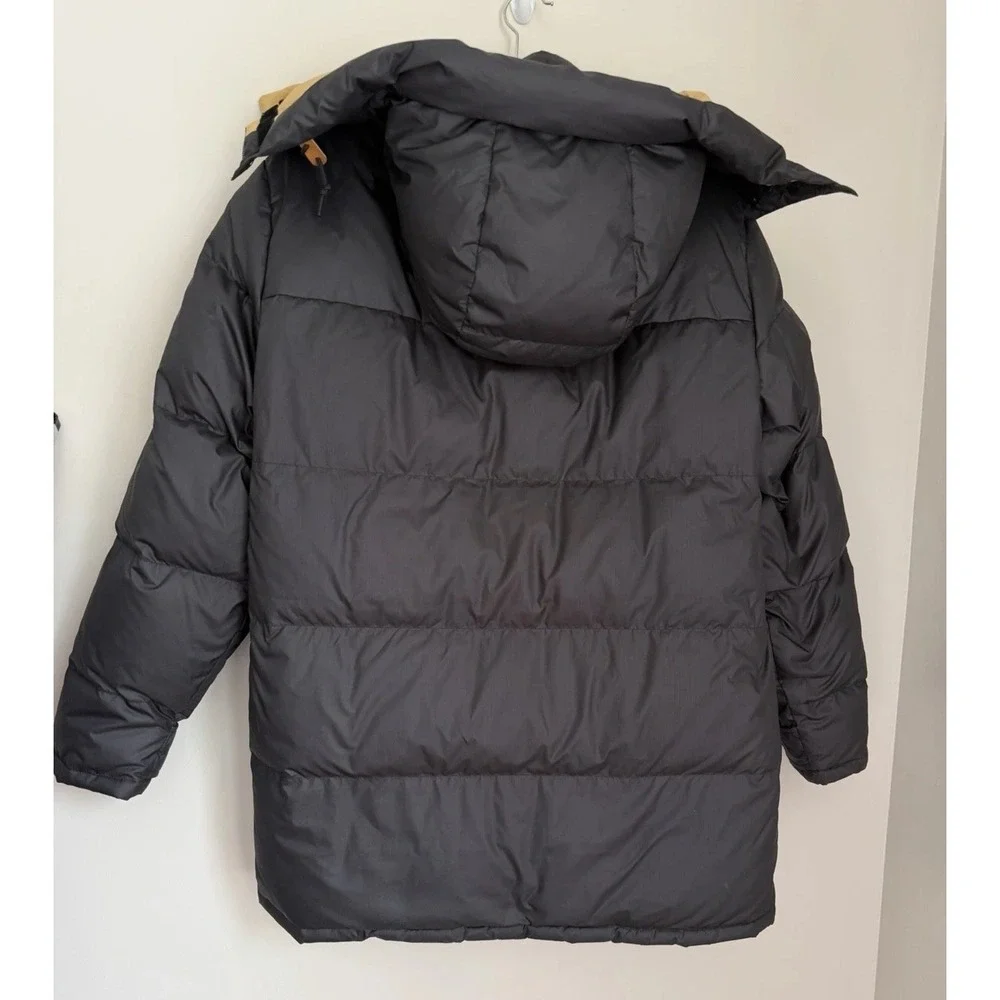 The North Face Men‎ L 77 Brooks Range 600 Down Fill Parka Coat Black Tan Jacket
